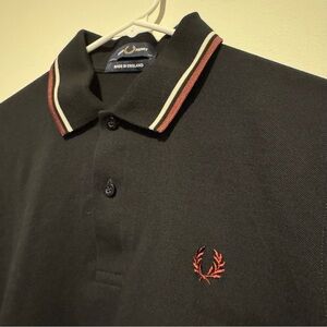 Fred Perry M12 Polo Burgundy/White